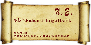 Nádudvari Engelbert névjegykártya